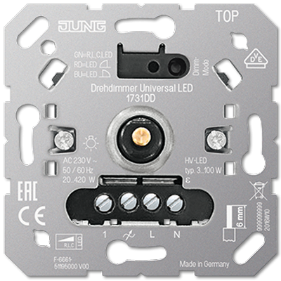 Rotary dimmer universal LED