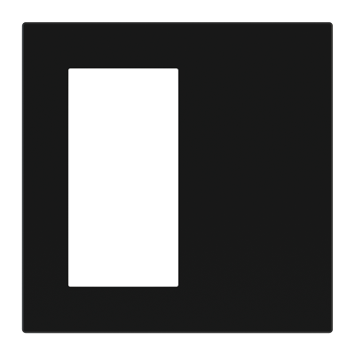 Deep square plate (30x60 mm window) - Plastic