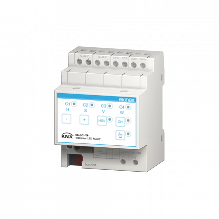 4-fold RGBW LED dimmer - Load current for each channel 4 A