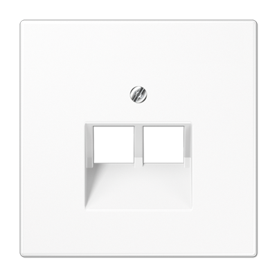 Centre plate for 2-gang modular jack sockets - LS Range