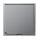 Flush-mounted floor empty housing with hinged cover