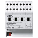 KNX switching actuator, 4-gang 16 A with manual actuation and current measurement for C-loads