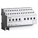 KNX switching actuator, 8-gang 16 A with manual actuation and current measurement for C-loads
