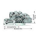 Multilevel installation terminal block; with operating slots; 2.5 mm²; L/L; Push-in CAGE CLAMP®; 2,50 mm²; gray (PK 50)
