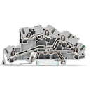 Multilevel installation terminal block; with operating slots; 2.5 mm²; L/L/PE; Push-in CAGE CLAMP®; 2,50 mm²; gray