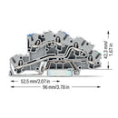 Multilevel installation terminal block; with operating slots; 2.5 mm²; N/L/PE (50PK)
