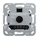 Room temperature controller insert 24 V~ with NC or NO contact, 1-way switch and control light
