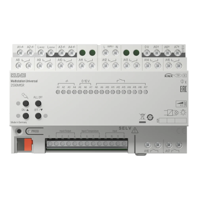KNX multi station universal, rail mounting device, 8 rail units, secure