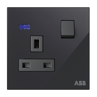 BS DP switched socket outlet w/LED 13A - Millenium