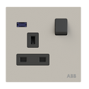 BS DP switched socket outlet w/LED 13A - Millenium
