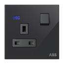 BS SP switched socket outlet w/LED 13A - Millenium