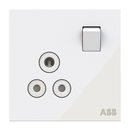 BS DP round pin switched outlet 5A