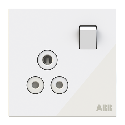 BS DP round pin switched outlet 5A