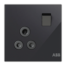 BS DP round pin switched outlet 5A