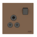 BS DP round pin switched outlet 5A