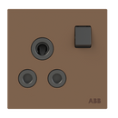 BS DP round pin switched outlet 15A
