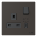 Socket outlet BS with USB - Millenium