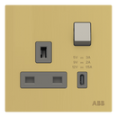 Socket outlet BS with USB - Millenium