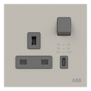 Socket outlet BS with USB - Millenium