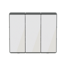 Push button 3-gang, 2-way, 10AX