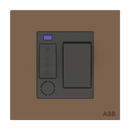 Switched fuse connection unit w/flex outlet w/LED 13A