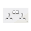 BS DP switched socket outlet, 2-gang 13A - Millenium