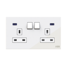 BS DP switched SO w/LED, 2-gang 13A - Millenium
