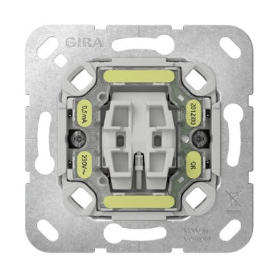 Rocker indicator switch insert 10 AX 250 V~ with orange LED lighting element 230 V~ universal off/2-way switch