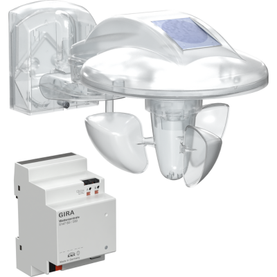 Weather sensor with weather control unit for KNX