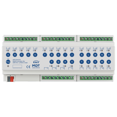 Switch Actuator 24-fold, 12SU MDRC, 16A, 230 V AC, C-load, standard, 140μF