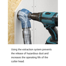 Dust extraction for cavity wall cutters