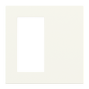 Deep square plate (30x60 mm window) - Plastic