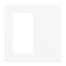 Deep square plate (30x60 mm window) - Plastic