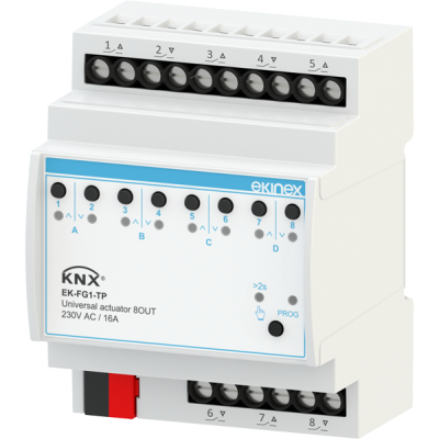 Universal actuator 8 outputs KNX ÆVO Series