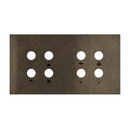 Magnetic plate 2-fold for 4-rocker push buttons Proxima series - Metal (Inscribed)