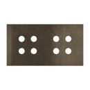 Magnetic plate 2-fold for 4-rocker push buttons Proxima series - Metal