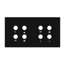 Magnetic plate 2-fold for 4-rocker push buttons Proxima series - Metal (Inscribed)