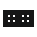 Magnetic plate 2-fold for 4-rocker push buttons Proxima series - Metal