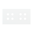 Magnetic plate 2-fold for 4-rocker push buttons Proxima series - Metal