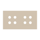 Magnetic plate 2-fold for 4-rocker push buttons Proxima series - Metal