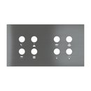 Magnetic plate 2-fold for 4-rocker push buttons Proxima series - Metal (Inscribed)