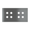 Magnetic plate 2-fold for 4-rocker push buttons Proxima series - Metal