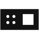 Magnetic rectangular plate Proxima + Socket