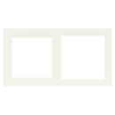 2-fold plastic plate, 55x55 + 60x60 windows