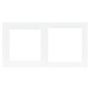 2-fold plastic plate, 55x55 + 60x60 windows