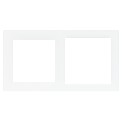 2-fold plastic plate, 55x55 + 60x60 windows