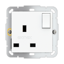Square socket point (55x55 mm module) - UK