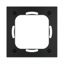Additional plastic shim for square magnetic plate for compatibility with round boxes