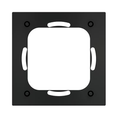 Additional plastic shim for square magnetic plate for compatibility with round boxes