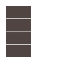 Kit 4 rockers 20Venti series horizontal rectangular (30x15) finish - Fenix NTM